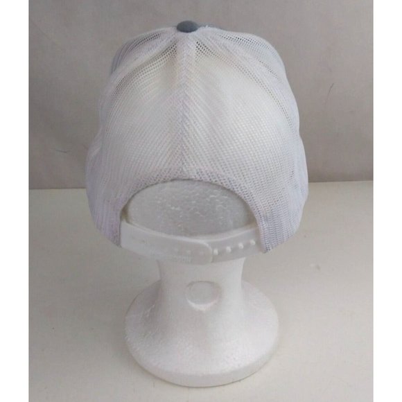 Gray Mesh Back Texas Leather Embossed Unisex Snapback Baseball Cap - Picture 4 of 7